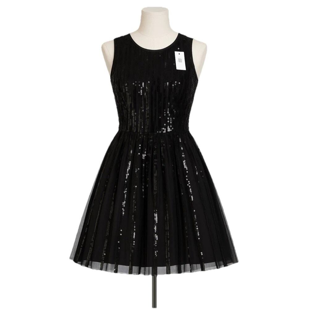 ASOS Y2k black short mesh dress Design with sequins,perfect for parties 4 Aline